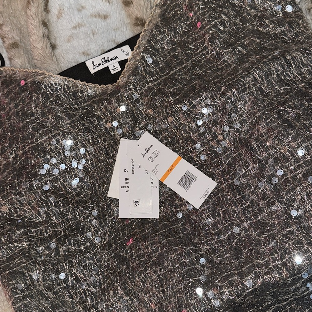 Sam Edelman Sequined Sleeveless Top NWT - Picture 6 of 7